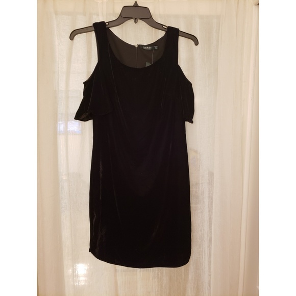 Lauren by Ralph Lauren velvet shift dress - Picture 2 of 3
